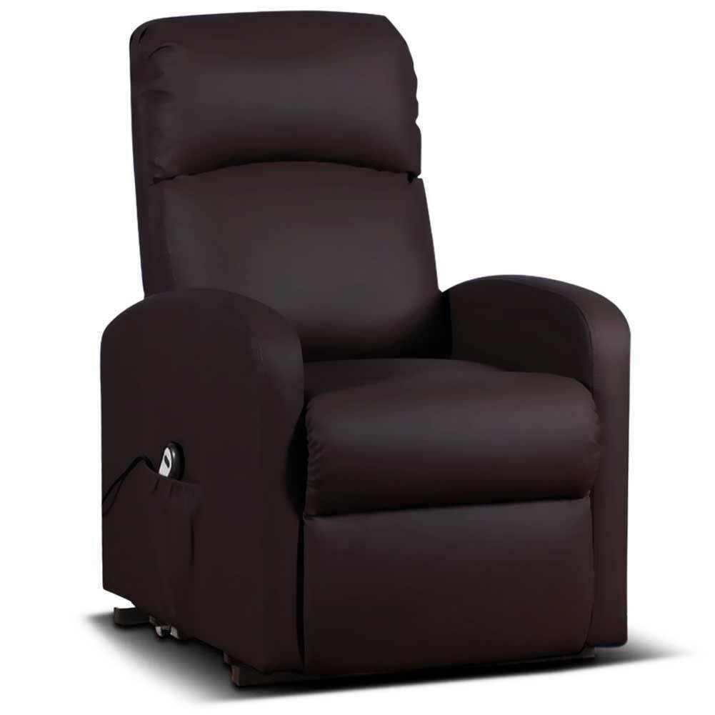 Poltrona Alzapersona Elettrica Motorizzata Reclinabile Ecopelle Moro Per Anziani 8051739523584 | eBay - Image 3