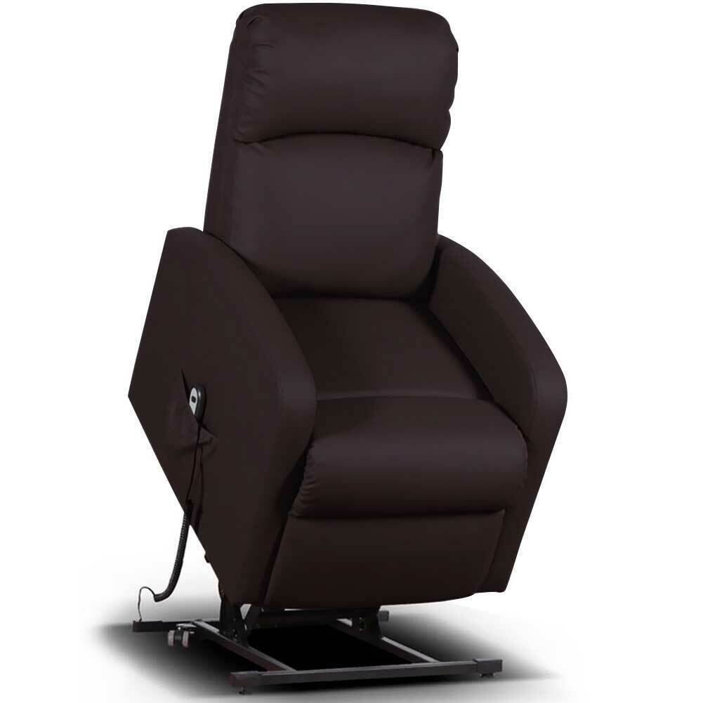 Poltrona Alzapersona Elettrica Motorizzata Reclinabile Ecopelle Moro Per Anziani 8051739523584 | eBay - Image 5