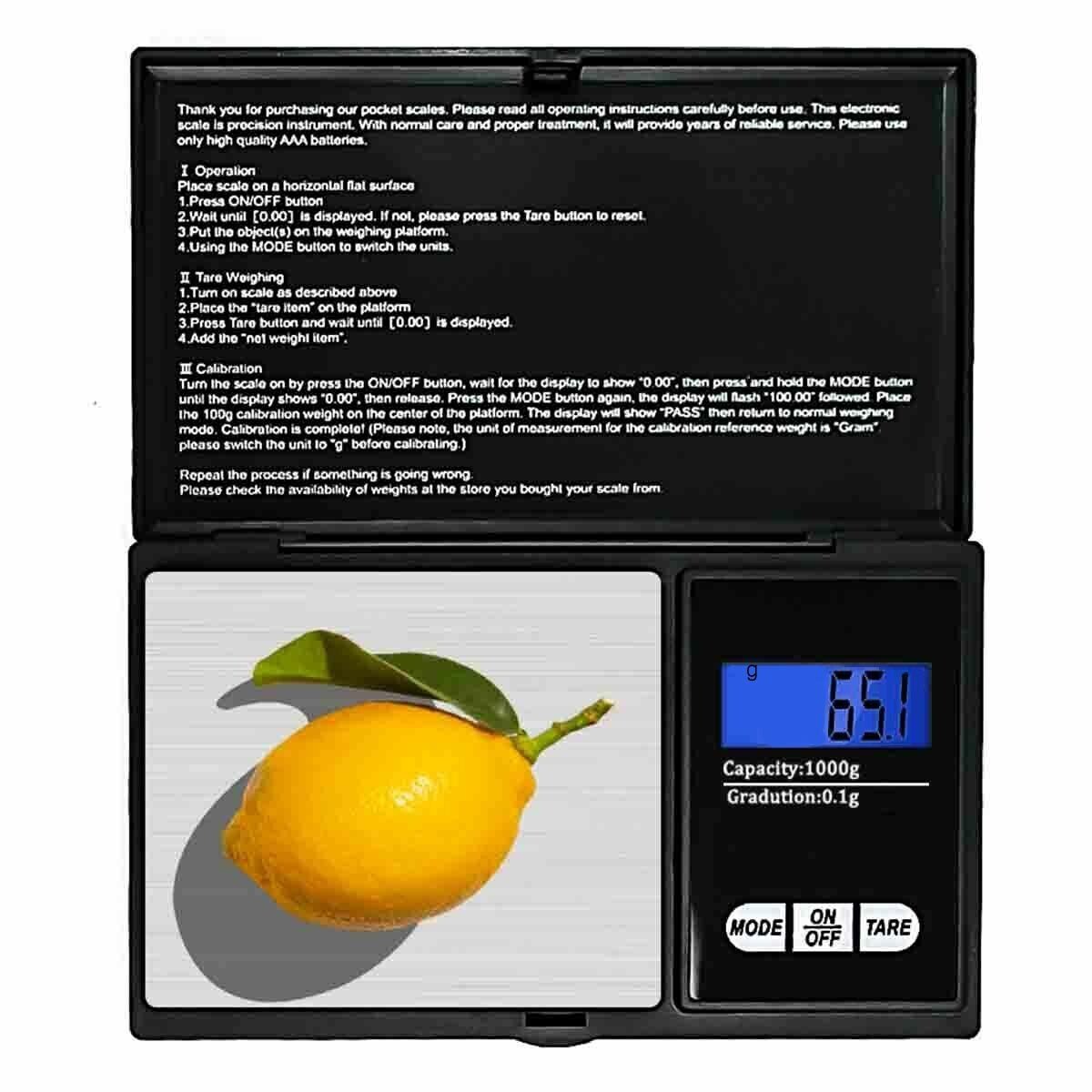 Digital Scale 1000g x 0.1g Jewelry Gold Silver Coin Gram Pocket size - Image 5