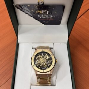 Orologio Uomo In Acciaio Oro Nuovo Con Scatola E Cartellino | eBay