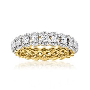 Ross-Simons 2.00 ct. t.w. Diamond Eternity Band in 14kt Yellow Gold- Ring Size : 8