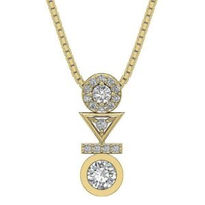 I1 G 0.60 Ct Natural Diamond Fashion Pendant Necklace 14K Yellow Gold Appraisal | eBay - Metal : White Gold