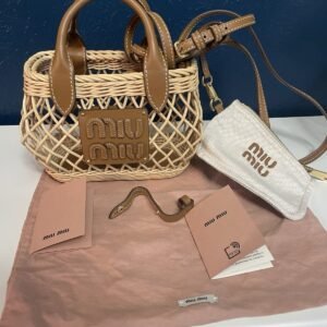 Miu Miu Woven Basket Bag