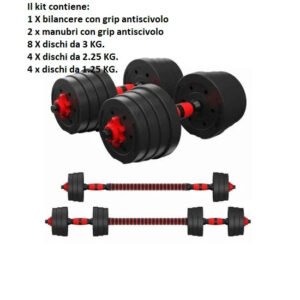 Set Manubri REGOLABILI Palestra Sollevamento PESI 40 Kg Regolabili