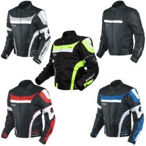 Giacca Moto Manica Staccabile Tessuto Protezioni CE Sfoderabile Gilet Termico