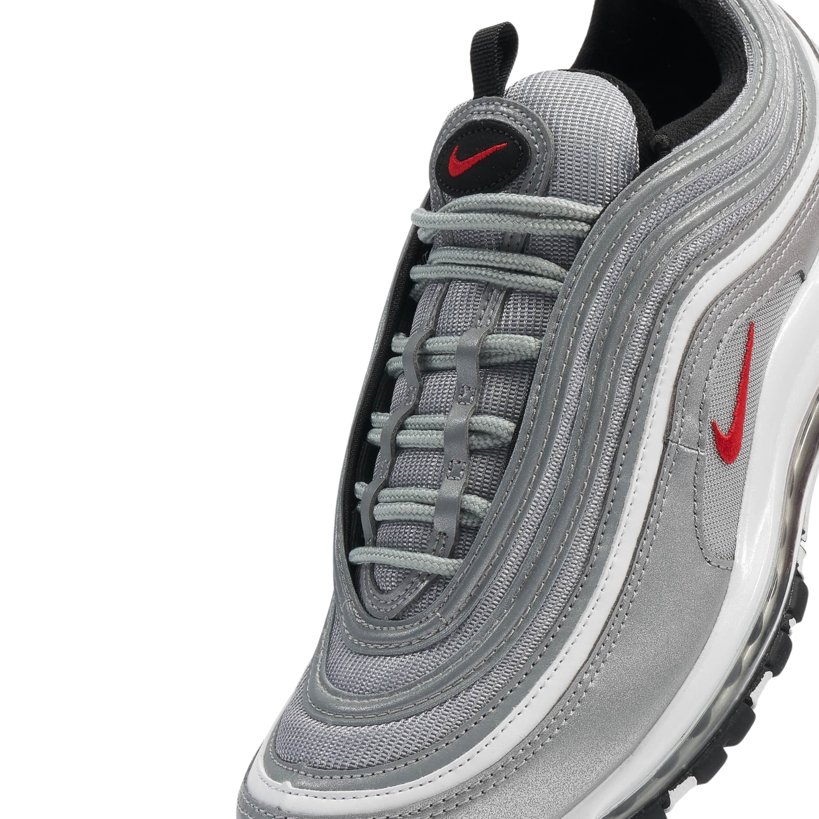 Nike Air Max 97 Silver Bullet Grigio Rosso Uomo Sneakers Originali Taglia 44 - Image 5