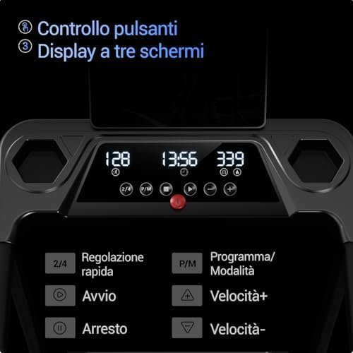 LONTEK Space-Saving Treadmill with 15% Inclination, Electric Treadmill 12KM/H, Foldable Home Treadmill with 3.0 HP Motor and LED Display - Image 3