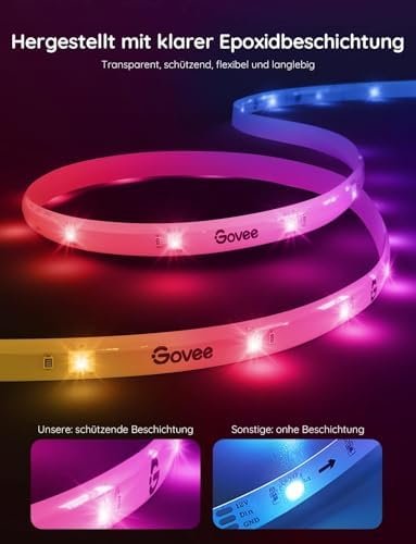 Govee RGBIC Pro Smart LED Strip 10M Smart LED Works with Alexa and Google Assistant, Coated Light Band, Music Sync etc - Image 4