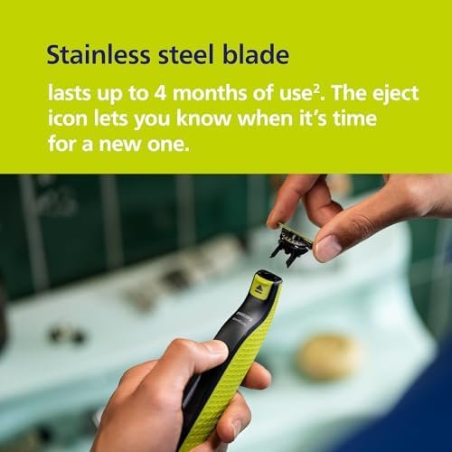 Philips OneBlade 360 Genuine Electric Beard Trimmer for Face and Body, Razor and Brush, 3 x 360 Blades, - Image 7