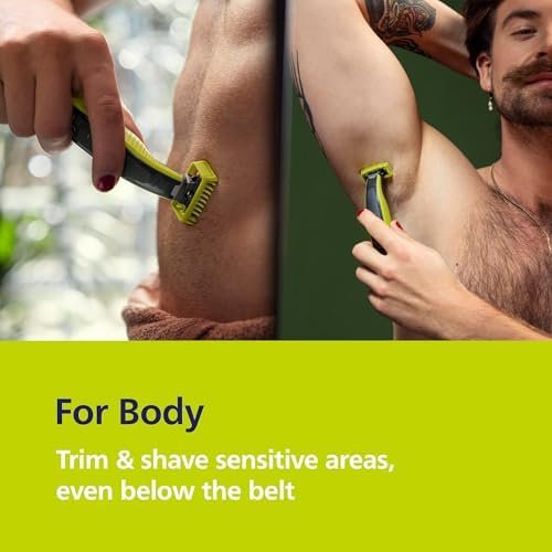 Philips OneBlade 360 Genuine Electric Beard Trimmer for Face and Body, Razor and Brush, 3 x 360 Blades, - Image 3