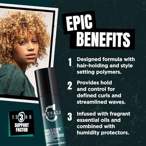 Catwalk by TIGI Curls Rock Amplifier Curling Cream for Definition and Control of Curly Hair, 150 ml (Packaging May Vary) Amazon.it: Beauty - Image 3