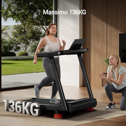 LONTEK Space-Saving Treadmill with 15% Inclination, Electric Treadmill 12KM/H, Foldable Home Treadmill with 3.0 HP Motor and LED Display - Image 8