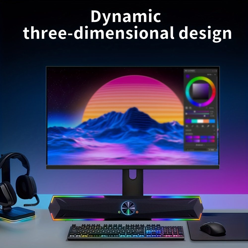 New Wireless Wired Computer PC Stereo Speakers 4D Surround Soundbar Hifi Subwoofer LED for Laptop Notebook Theater Grade USB One-line Connection - Image 7