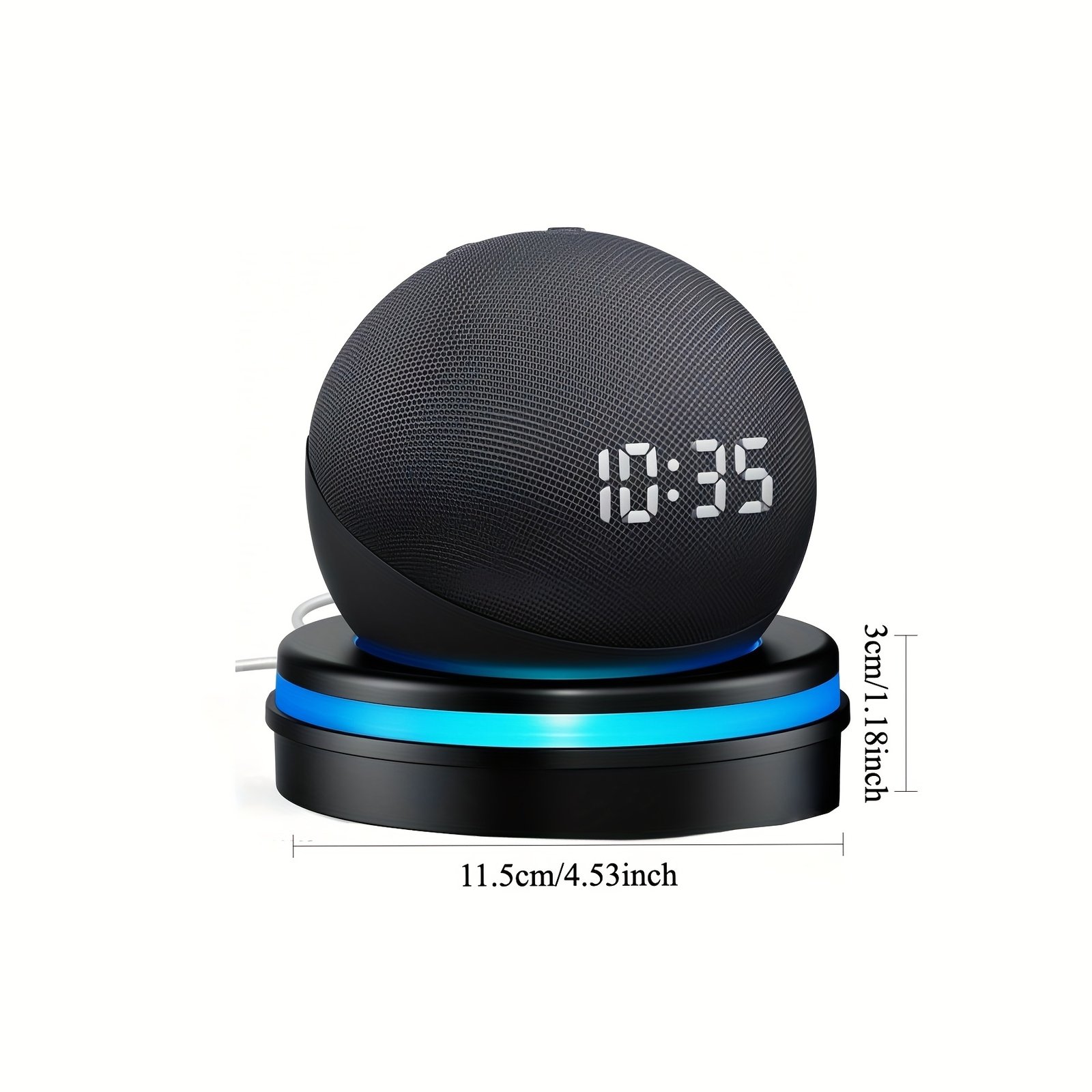 Echo Dot 4th/5th Generation Table Stand Desktop Holder Mount for Echo Dot 4th/5th Gen, Base Bracket with Light Guide - Image 3