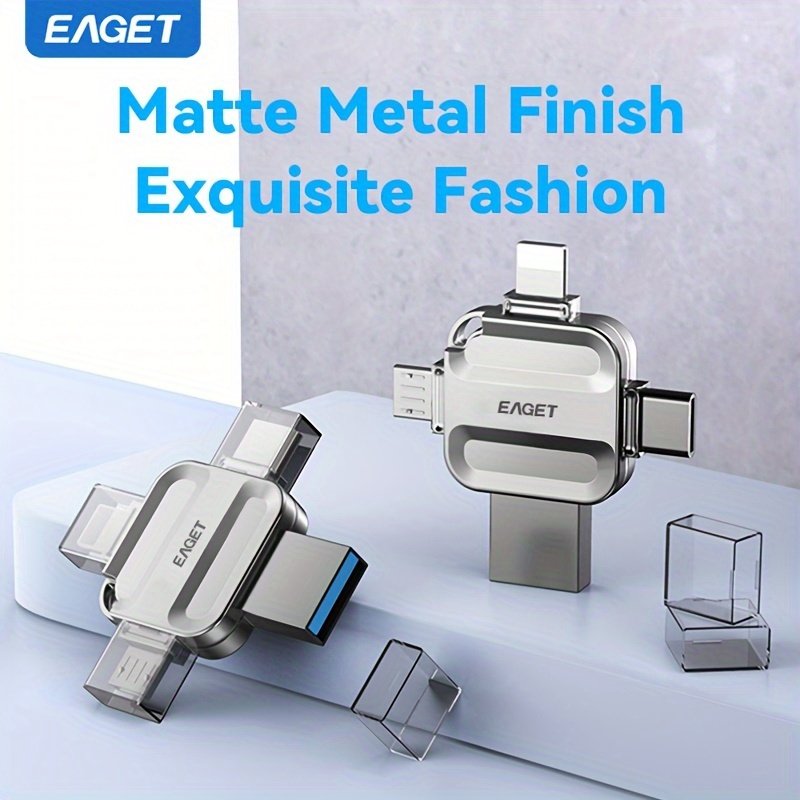 EAGET 4-In-1 High-Speed USB 3.0 Photo Stick Lightning Memory Stick for Iphone Storage, One-Click Backup, Works with for Iphone/Ipad/Mac/Pc/Android - Image 8