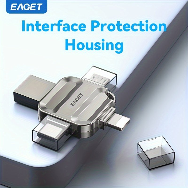 EAGET 4-In-1 High-Speed USB 3.0 Photo Stick Lightning Memory Stick for Iphone Storage, One-Click Backup, Works with for Iphone/Ipad/Mac/Pc/Android - Image 10