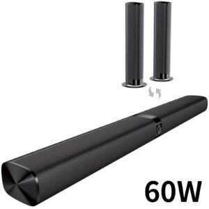 SoundBar for Smart TV, 2-in-1 Sound Bar Wireless Speaker, Deep Bass, TV Audio System with ARC/Opt/AUX for Enhanced Home Theater Sound
